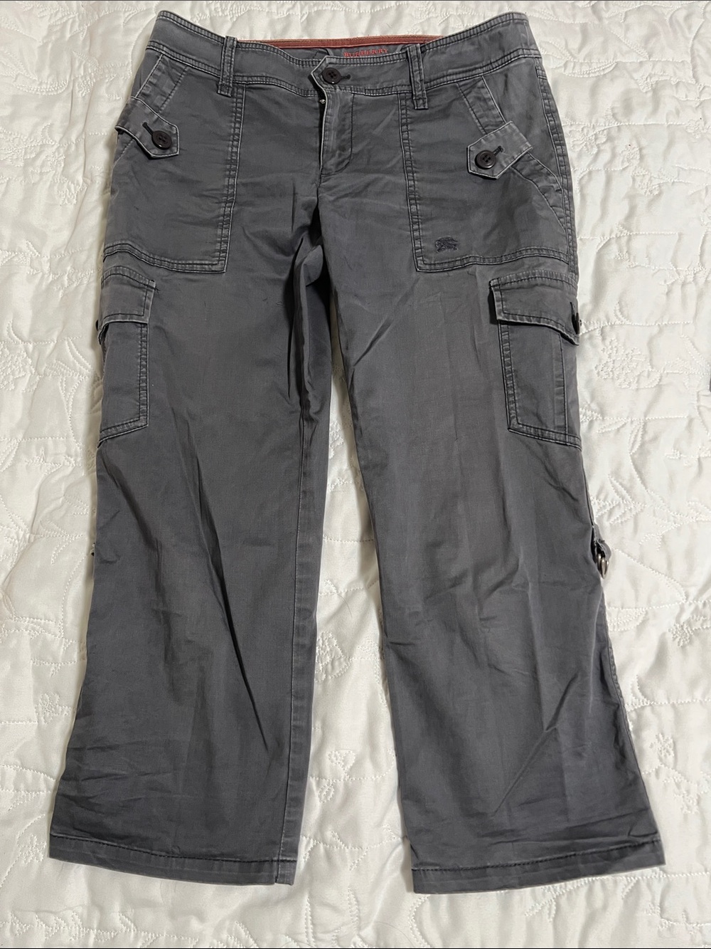 Burberry Blue Label Gray Cargo Pants
